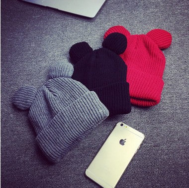 3 Colors Cute Knitted Hat Female